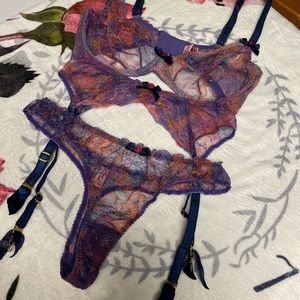 Agent provocateur PHOENIX SET French leavers lace